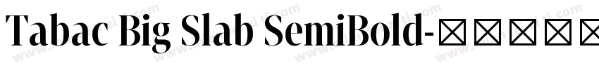 Tabac Big Slab SemiBold字体转换